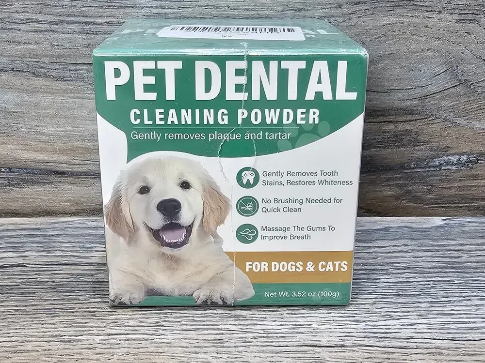 Pet Dental Cleaning Powder For Dogs & Cats, 3.52 oz